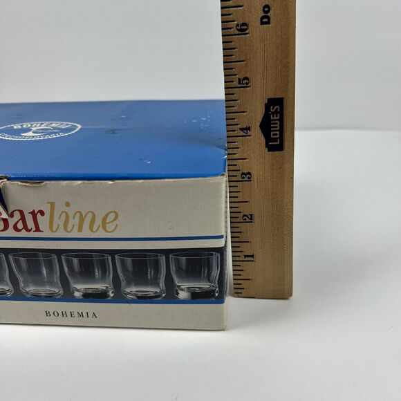 Vintage Czechoslovakia Bohemia Crystal Whiskey Spirits Six Glasses Old Fashioned - Picture 8 of 14